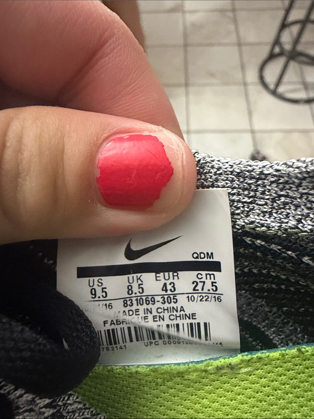 Nike Free RN Flyknit  - Grey, Black & Blue - Picture 6 of 6